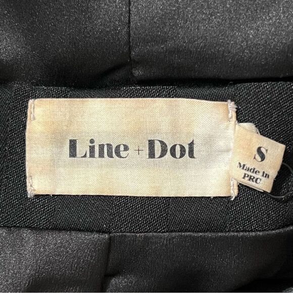 Revolve Line & Dot Black Striped Mini Dress Sz S Minimalist Witchy Evening - Picture 12 of 14